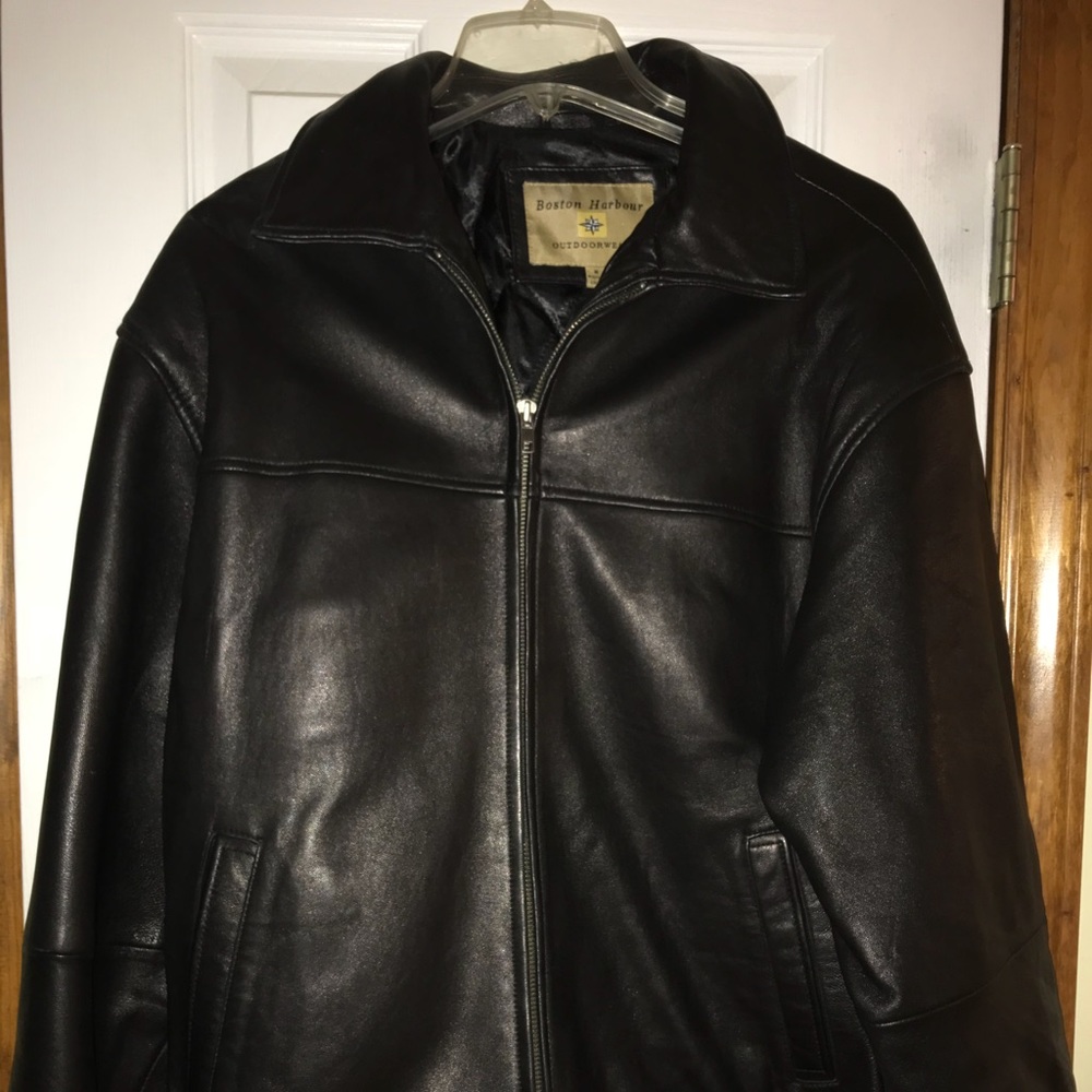 Leather Dress Coat Medium